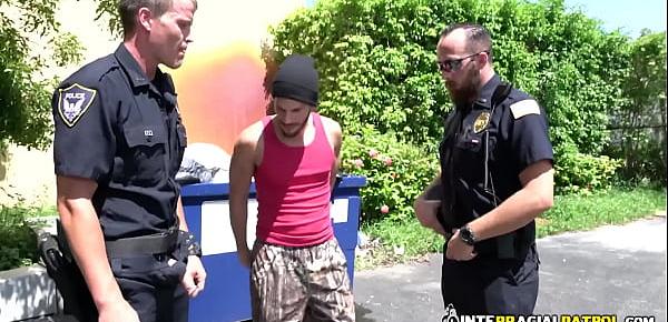  Cute criminal gets banged hard and deep by horny gay cops